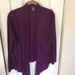 Ann Taylor purple lightweight cardigan